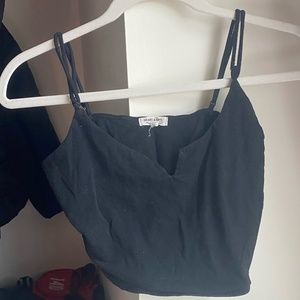 Tilly's Black Notch Neck Tank with Adjustable Straps